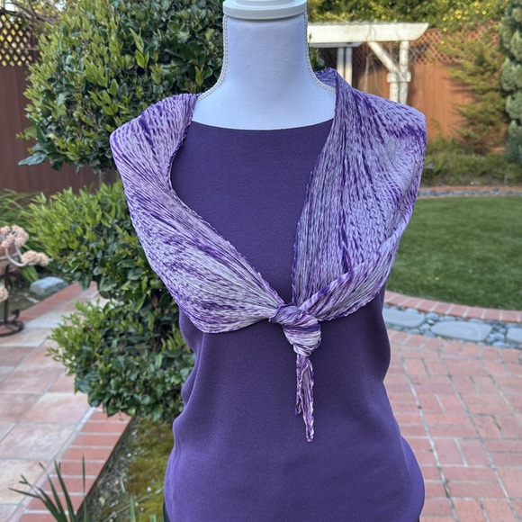 Purple Stretchy Scarf - Picture 4 of 7